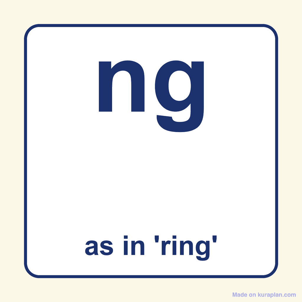 Phonics Digraph — 'ng' as in ring