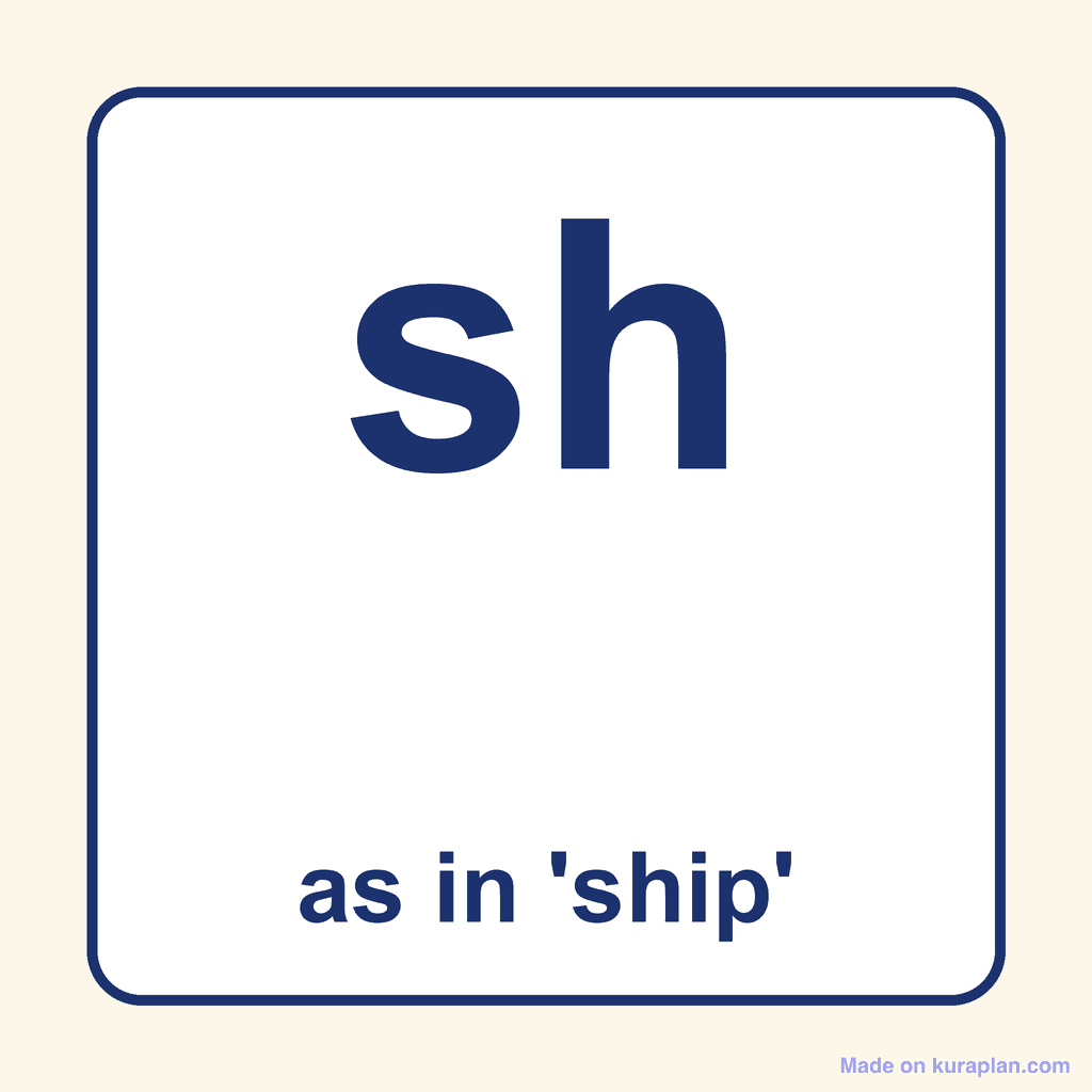 Phonics Digraph — 'sh' as in ship
