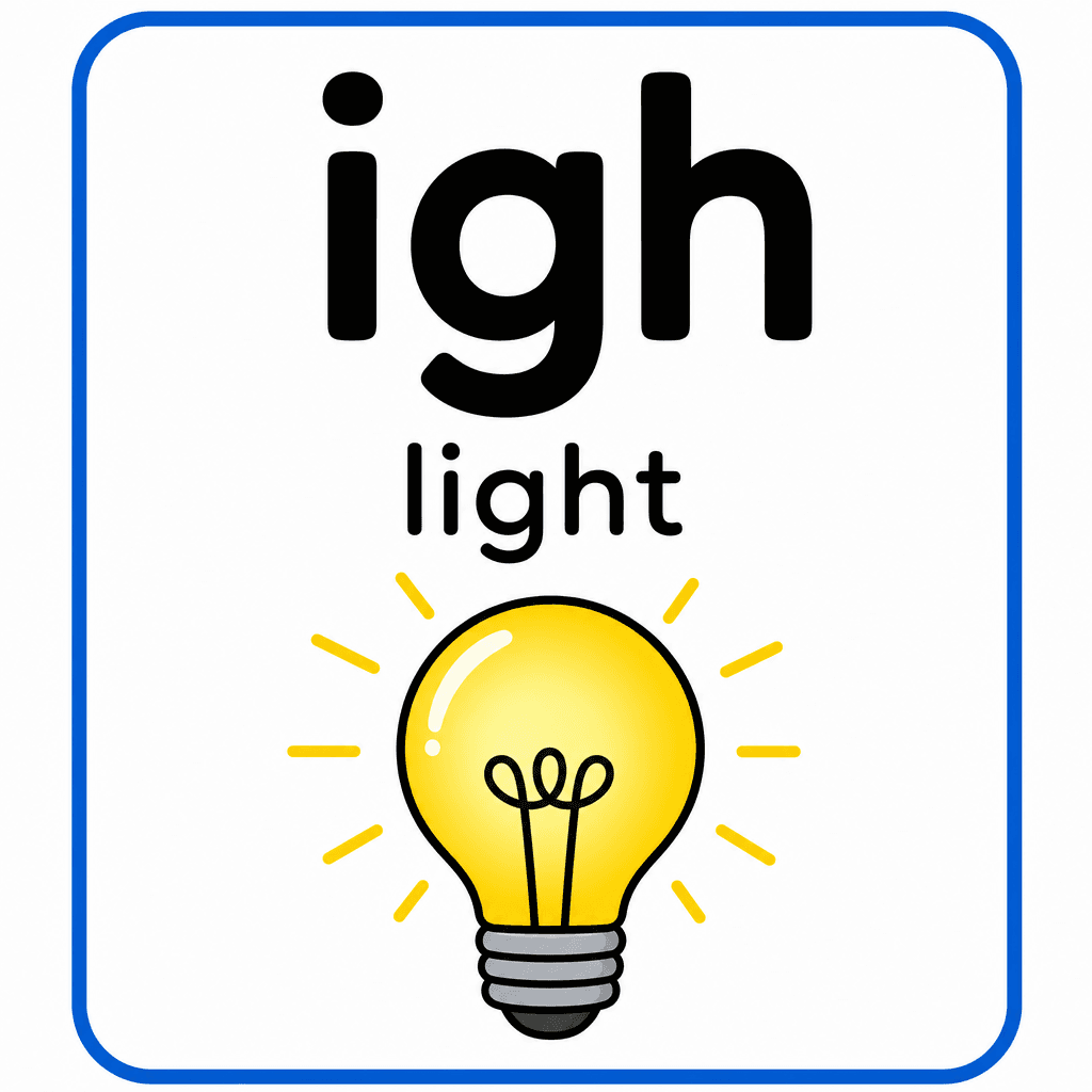 Phonics Sound "igh" — light