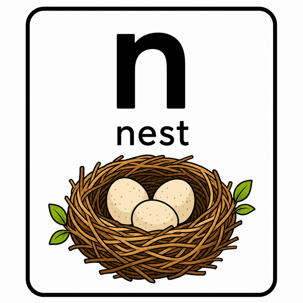 Phonics Sound "n" — nest