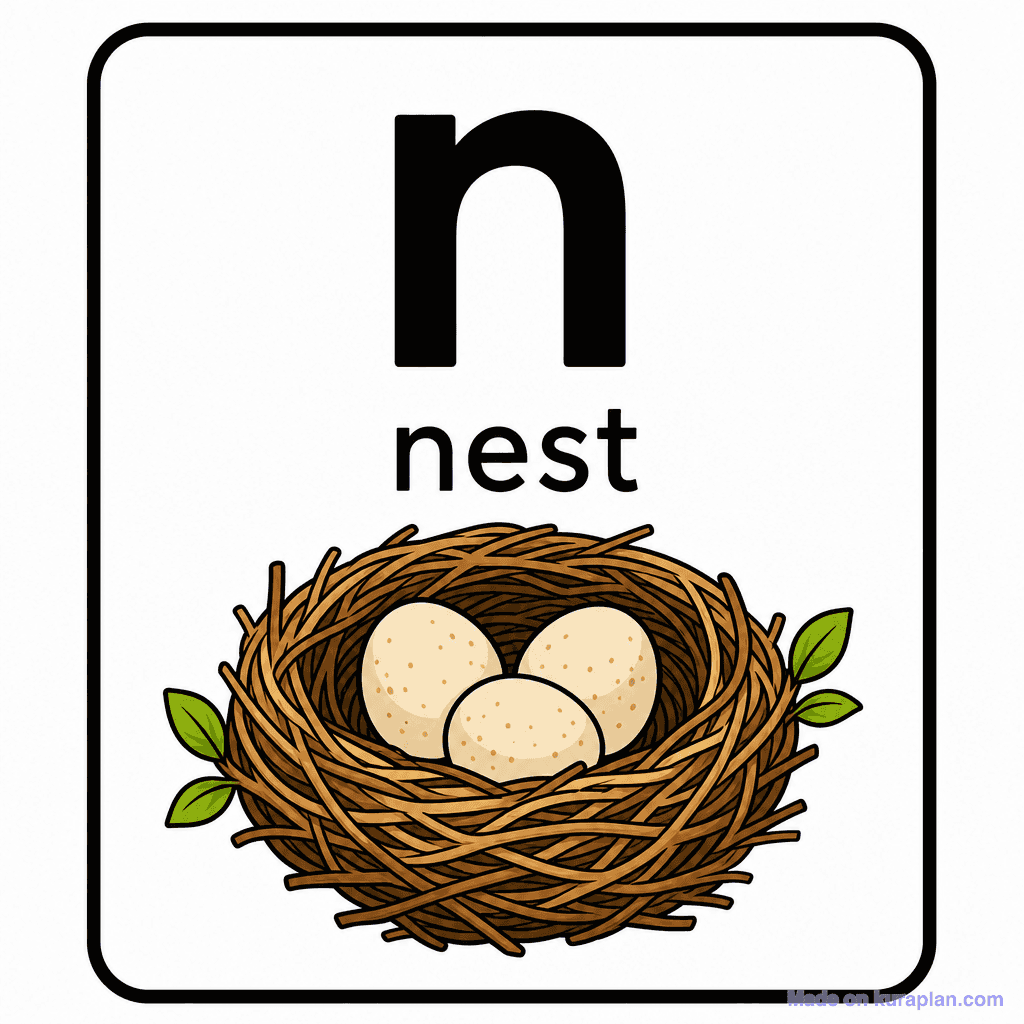 Phonics Sound "n" — nest
