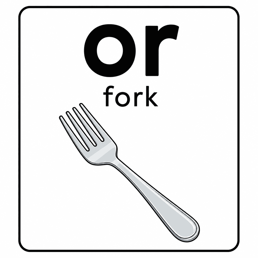 Phonics Sound "or" — fork