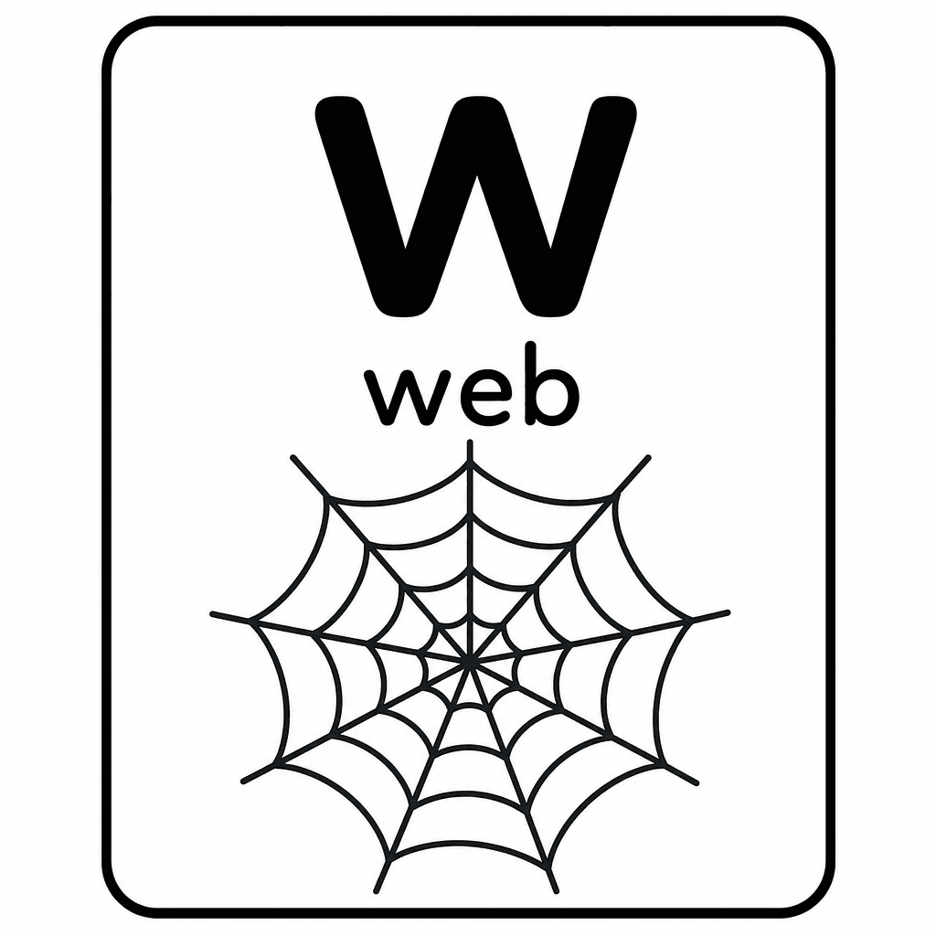 Phonics Sound "w" — web