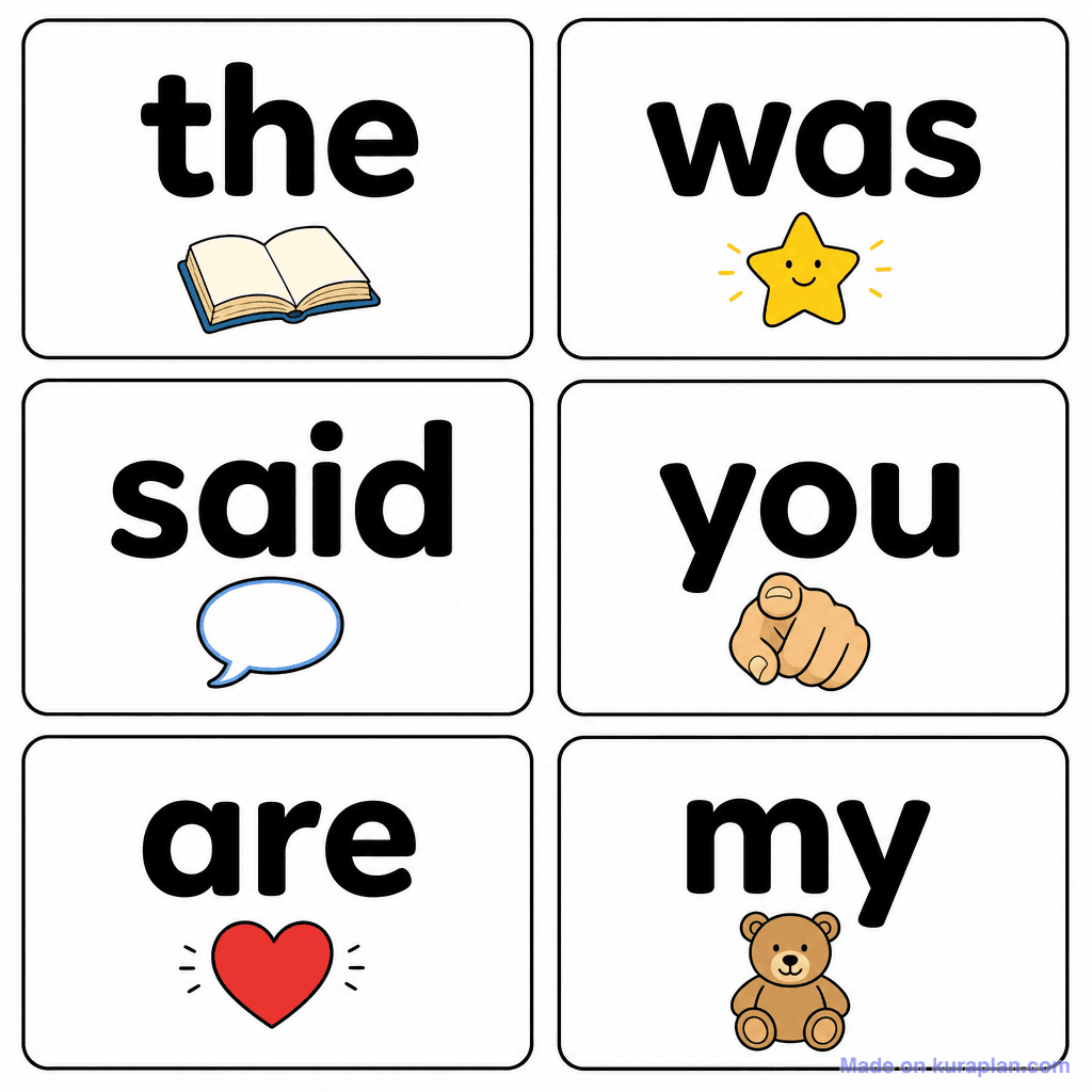 Phonics Tricky Words Card Set