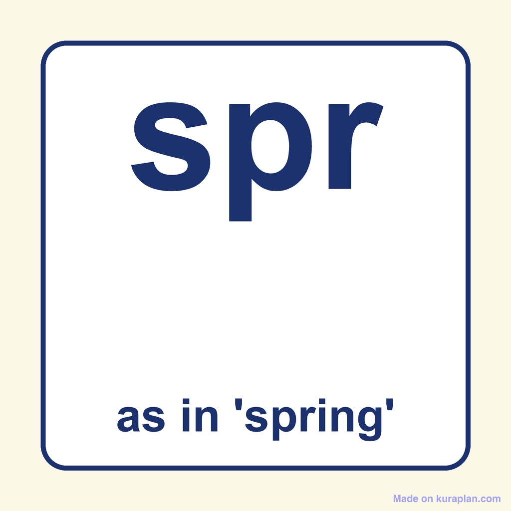 Phonics Trigraph — 'spr' as in spring