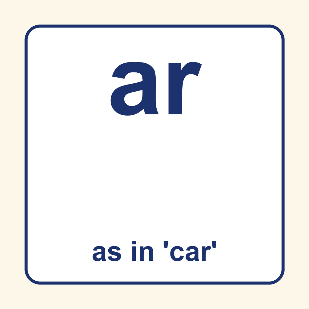 Phonics Vowel Digraph — 'ar' as in car