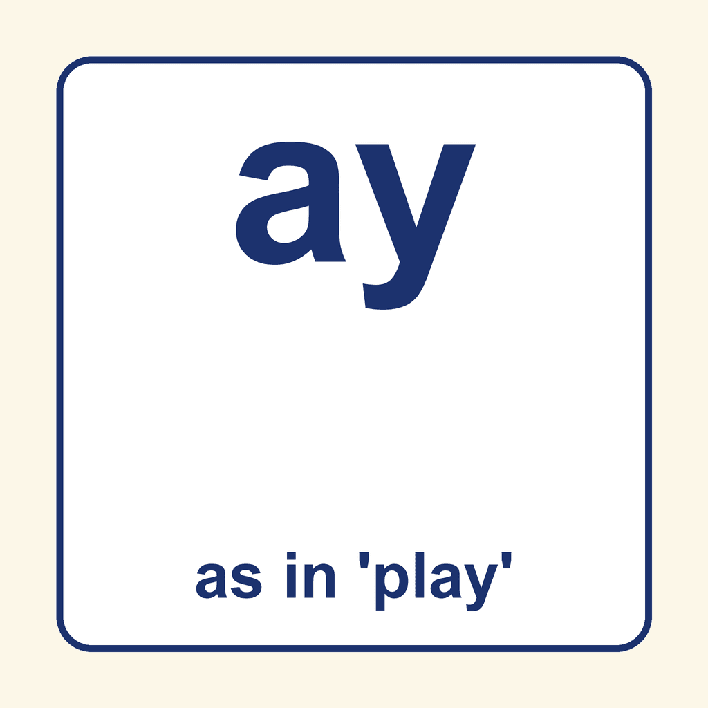Phonics Vowel Digraph — 'ay' as in play