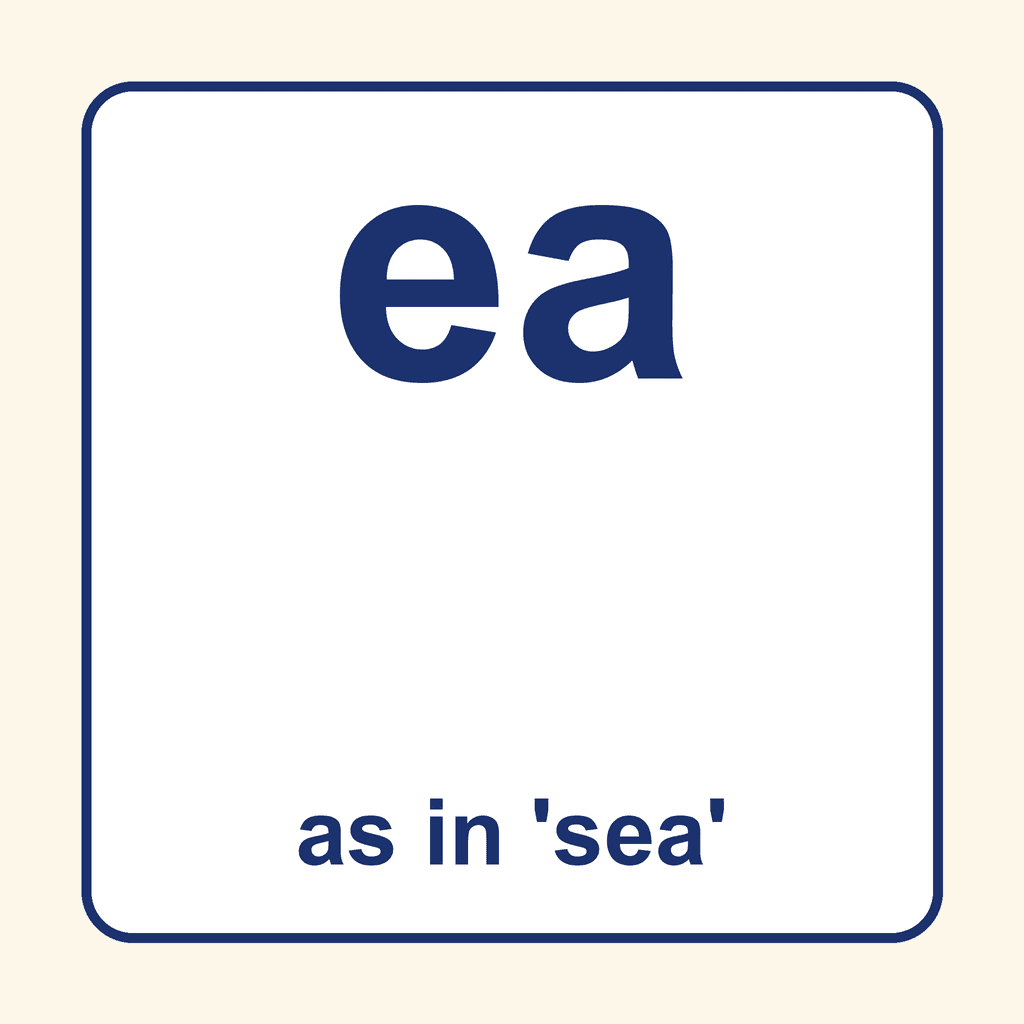 Phonics Vowel Digraph — 'ea' as in sea