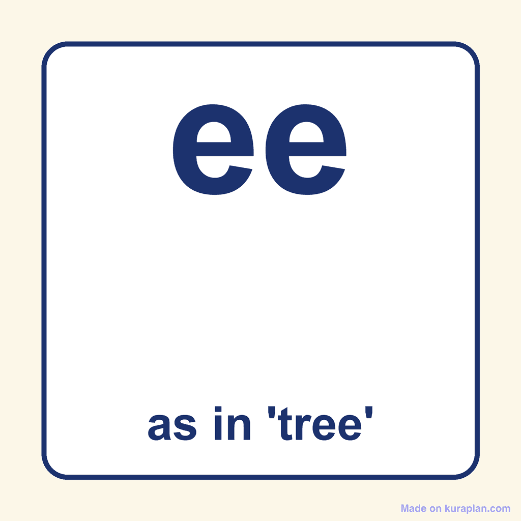Phonics Vowel Digraph — 'ee' as in tree