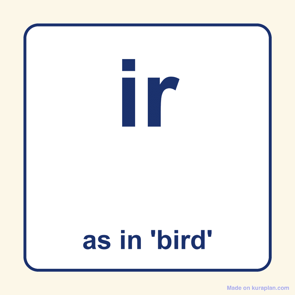 Phonics Vowel Digraph — 'ir' as in bird