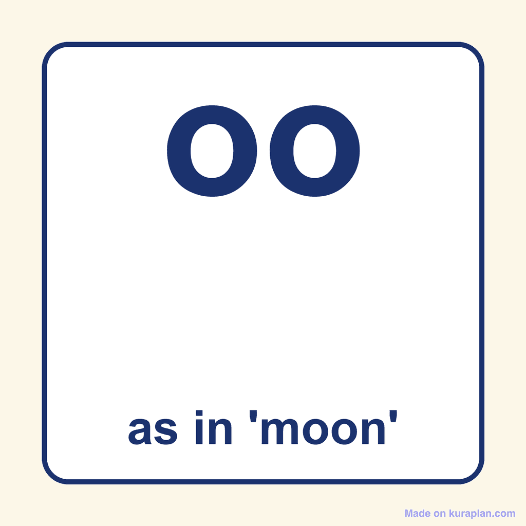 Phonics Vowel Digraph — 'oo' as in moon
