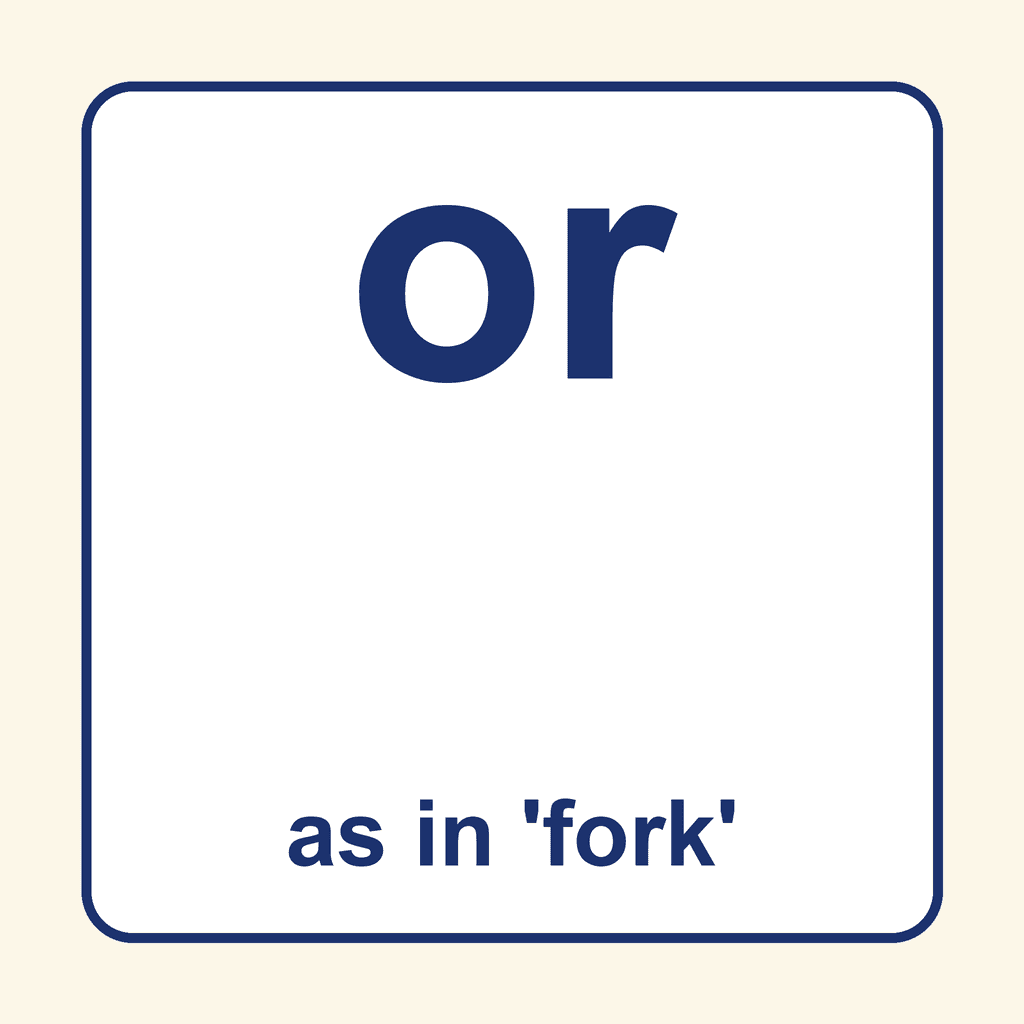Phonics Vowel Digraph — 'or' as in fork