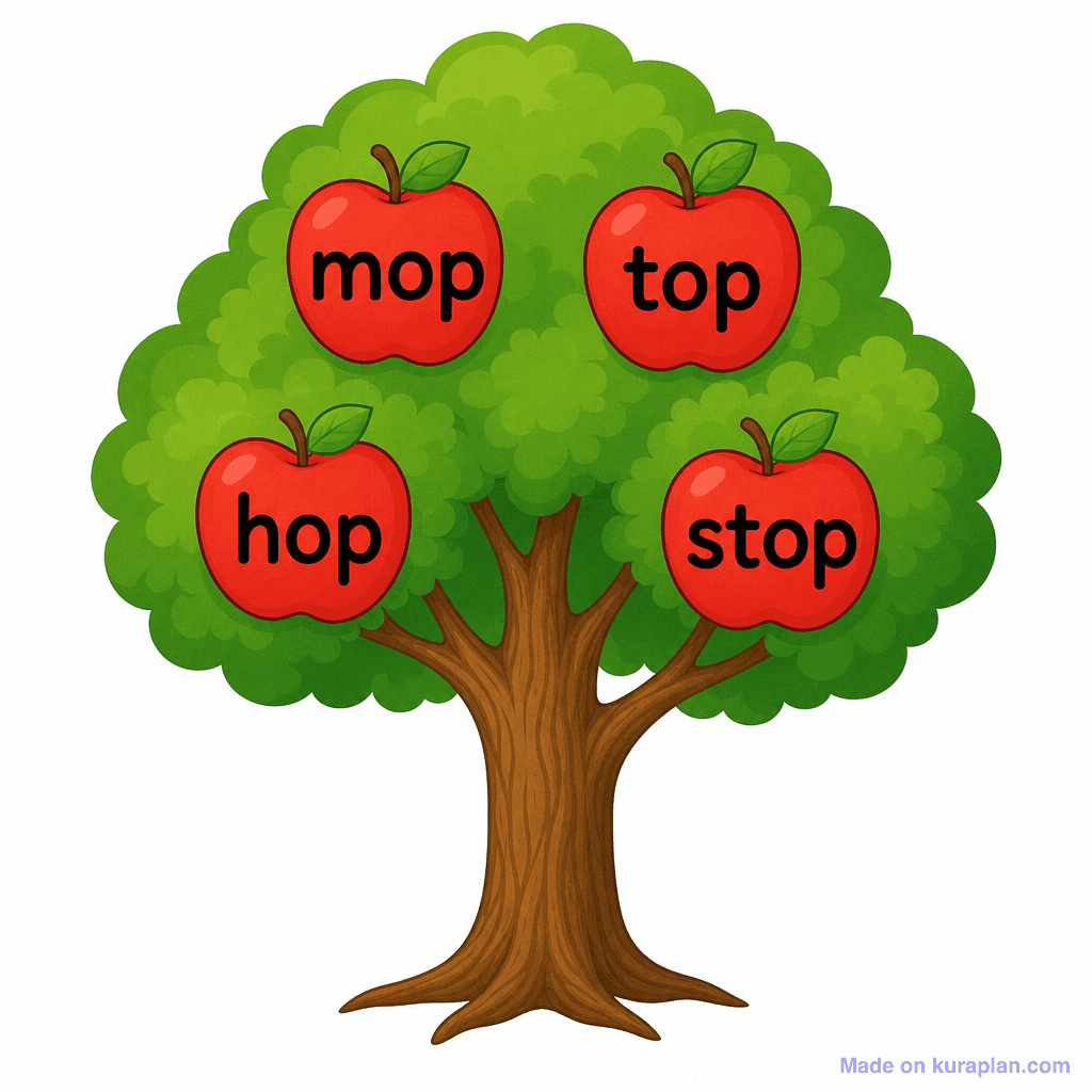 Phonics Word Family Op Tree