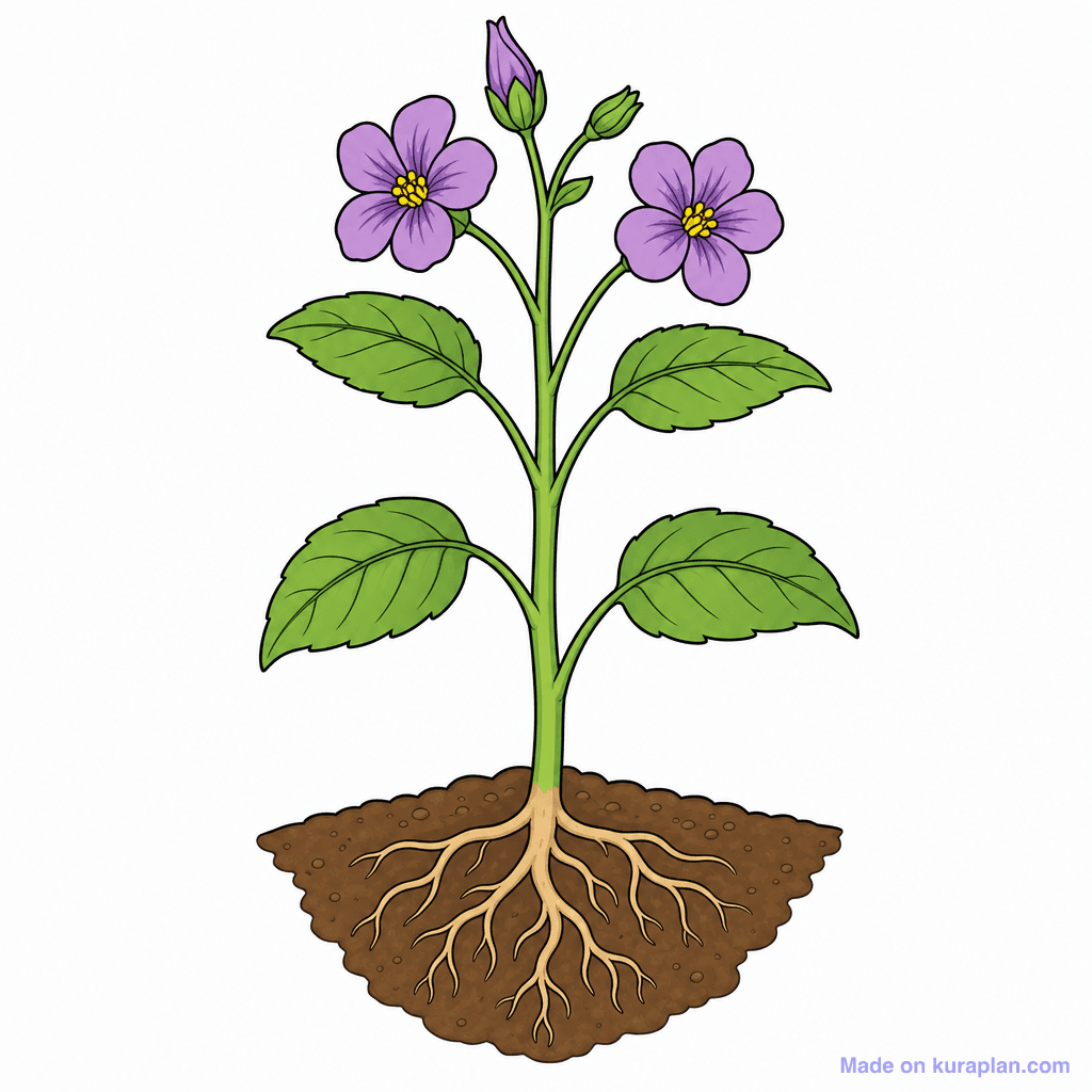 Plant Parts Unlabeled