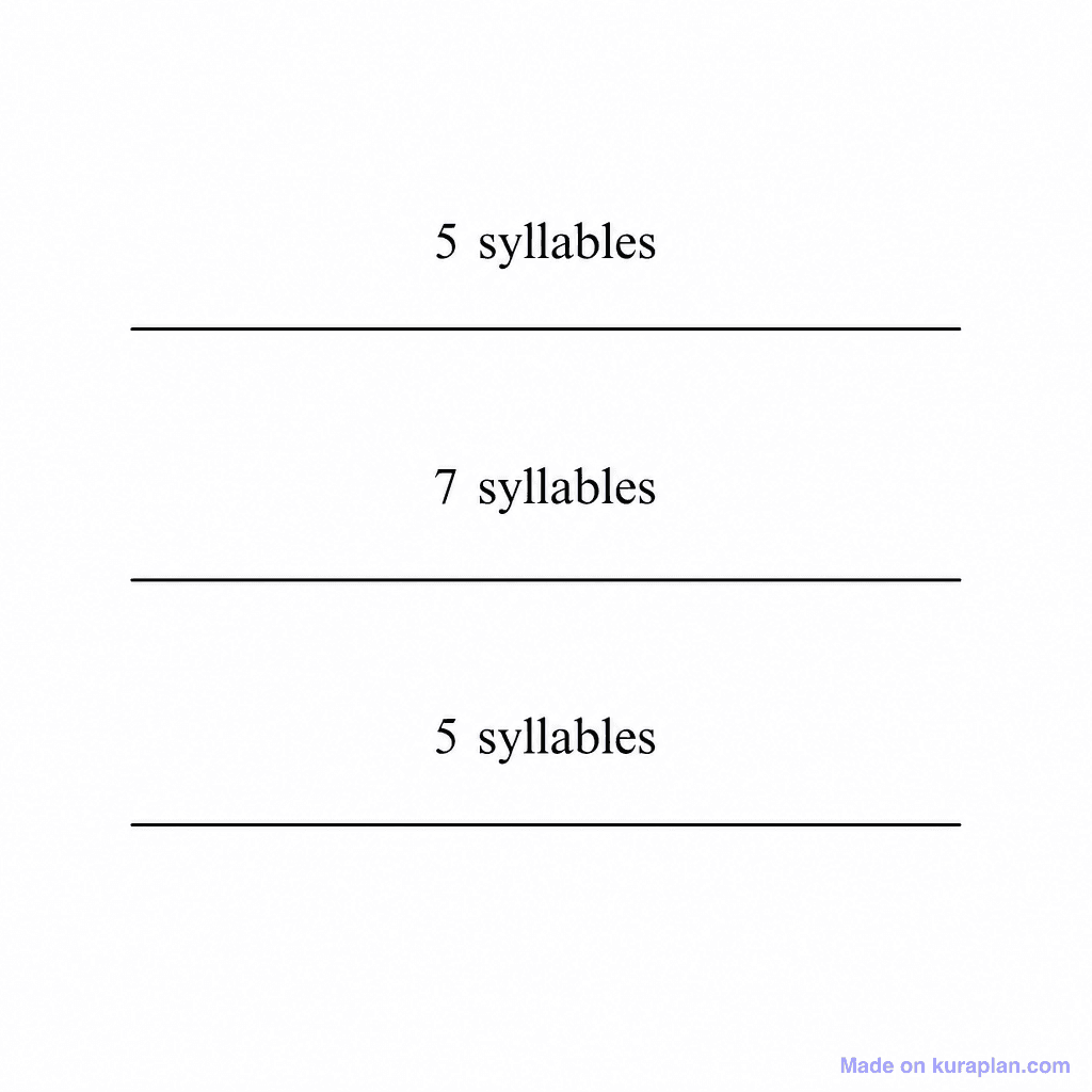 Poetry Haiku Template Blank