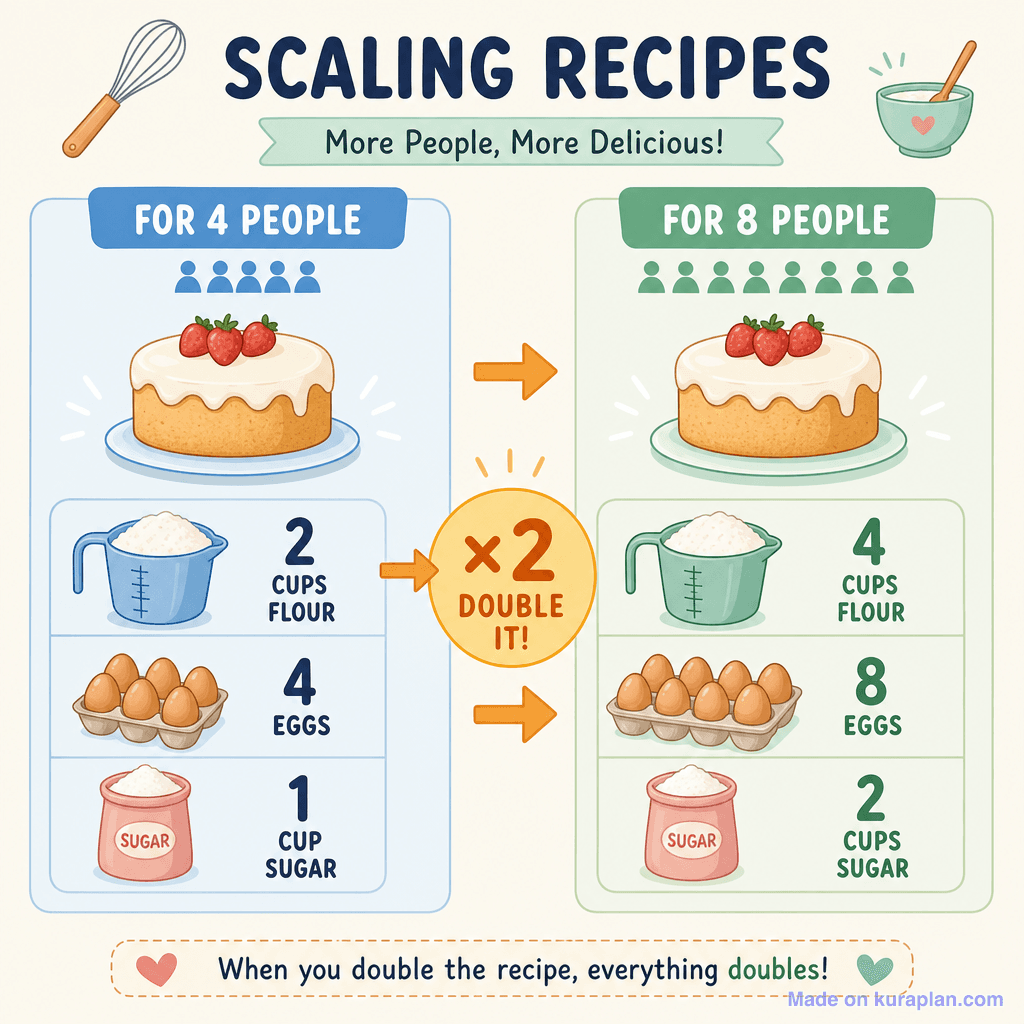 Recipe scaling proportion problem