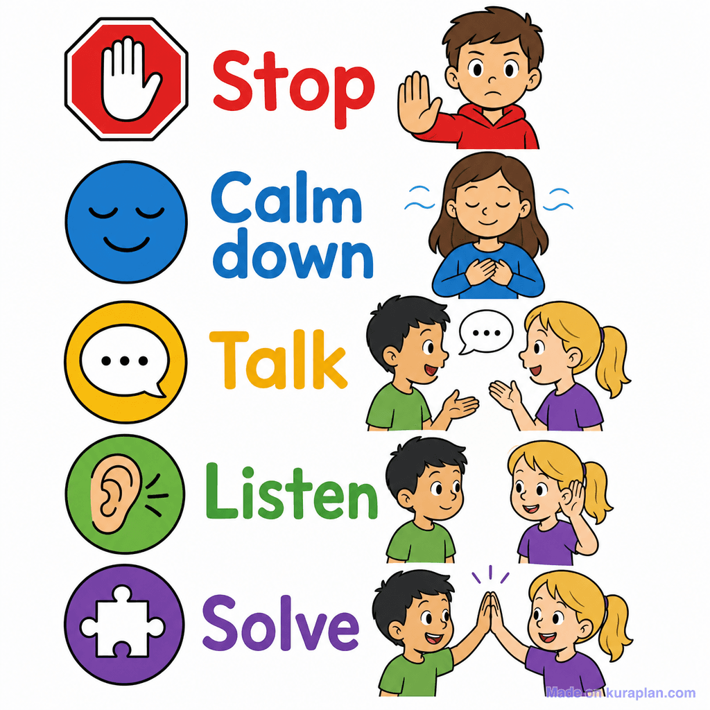 Pshe Conflict Resolution 5 Step