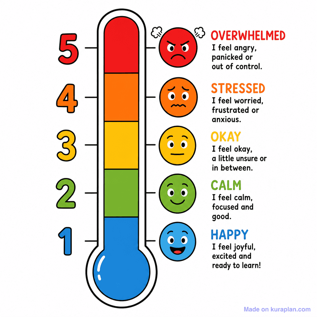 Pshe Emotion Thermometer 5 Level