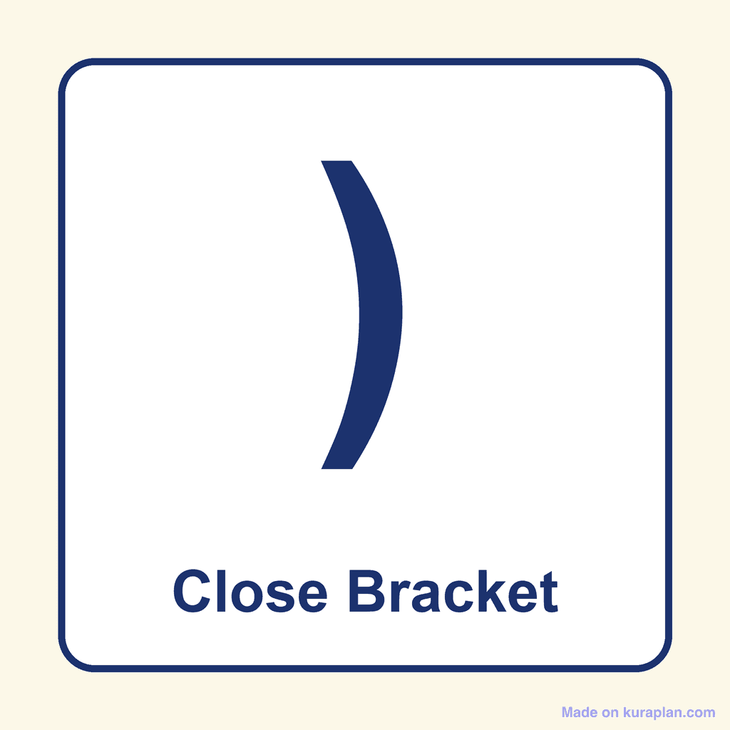 Punctuation — Close Bracket