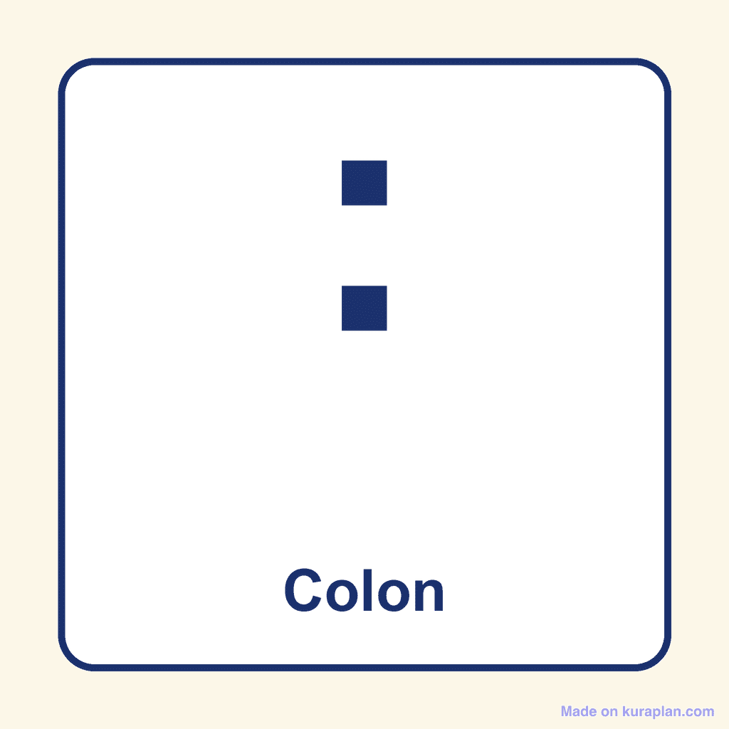 Punctuation — Colon