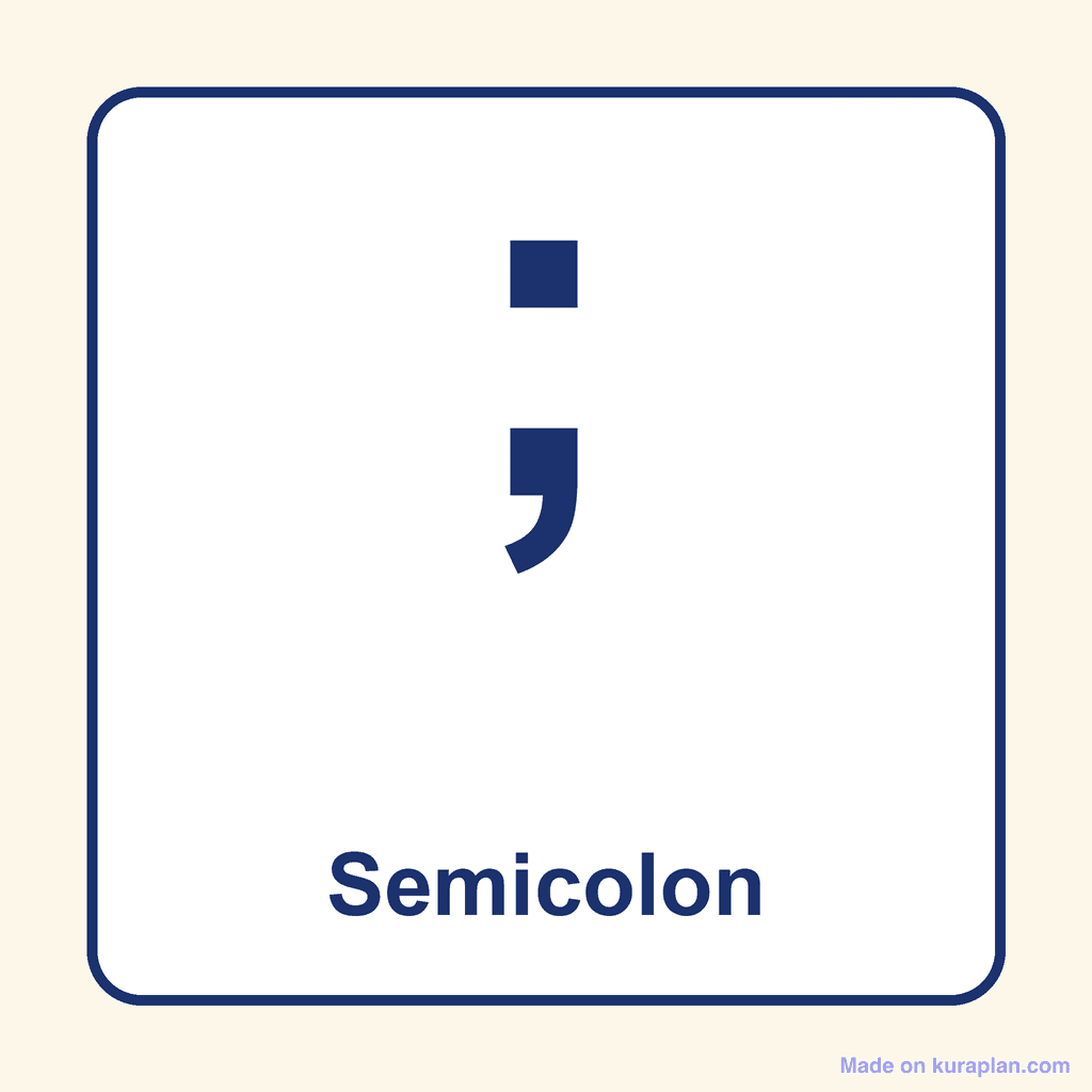 Punctuation — Semicolon