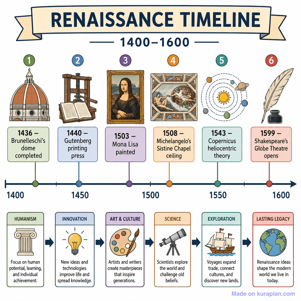 Renaissance Timeline (1400–1600) (detailed)