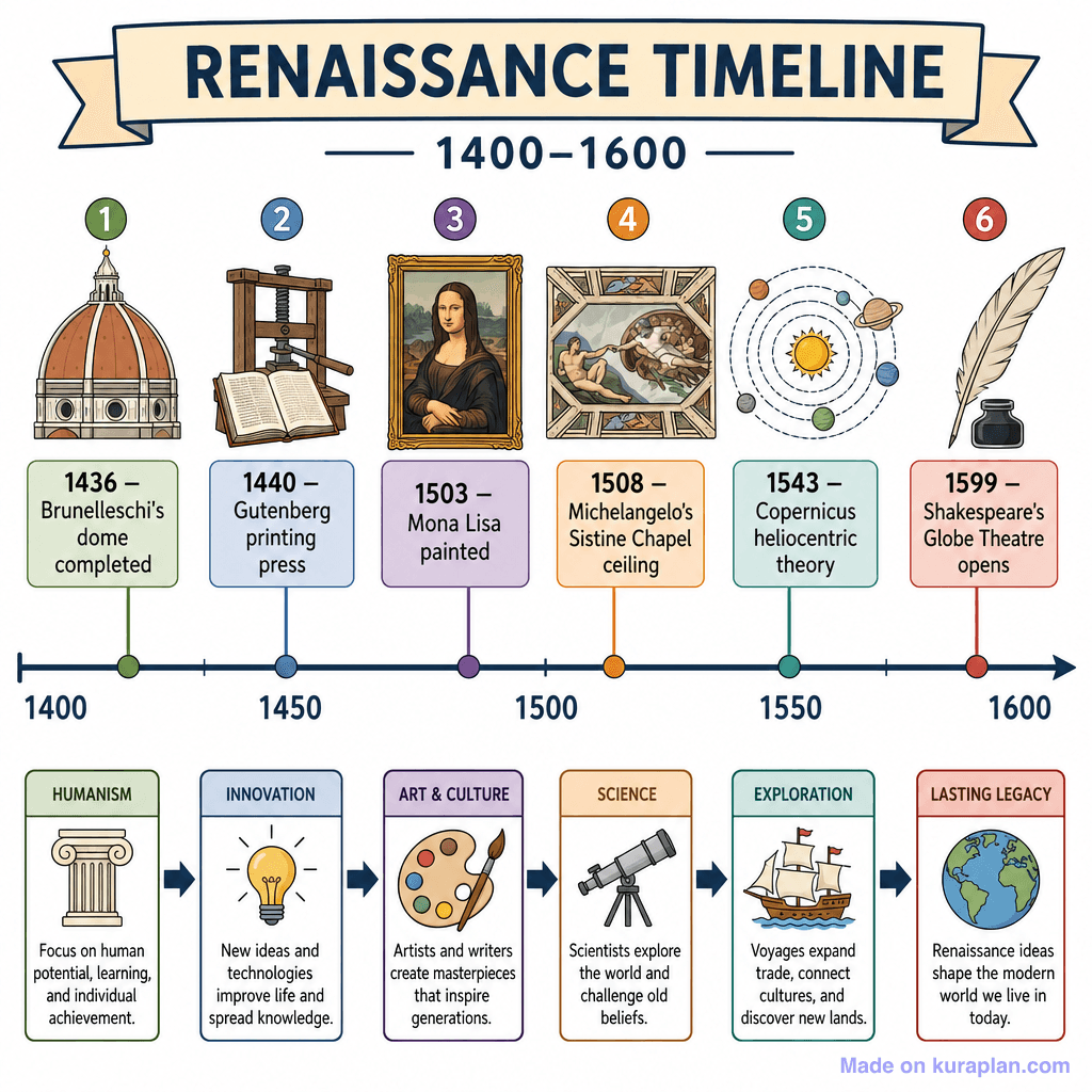 Renaissance Timeline (1400–1600) (detailed)
