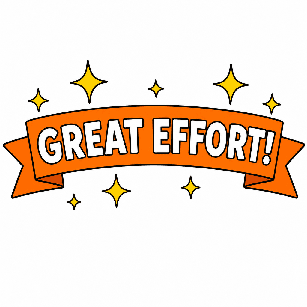 Great Effort Banner Sticker