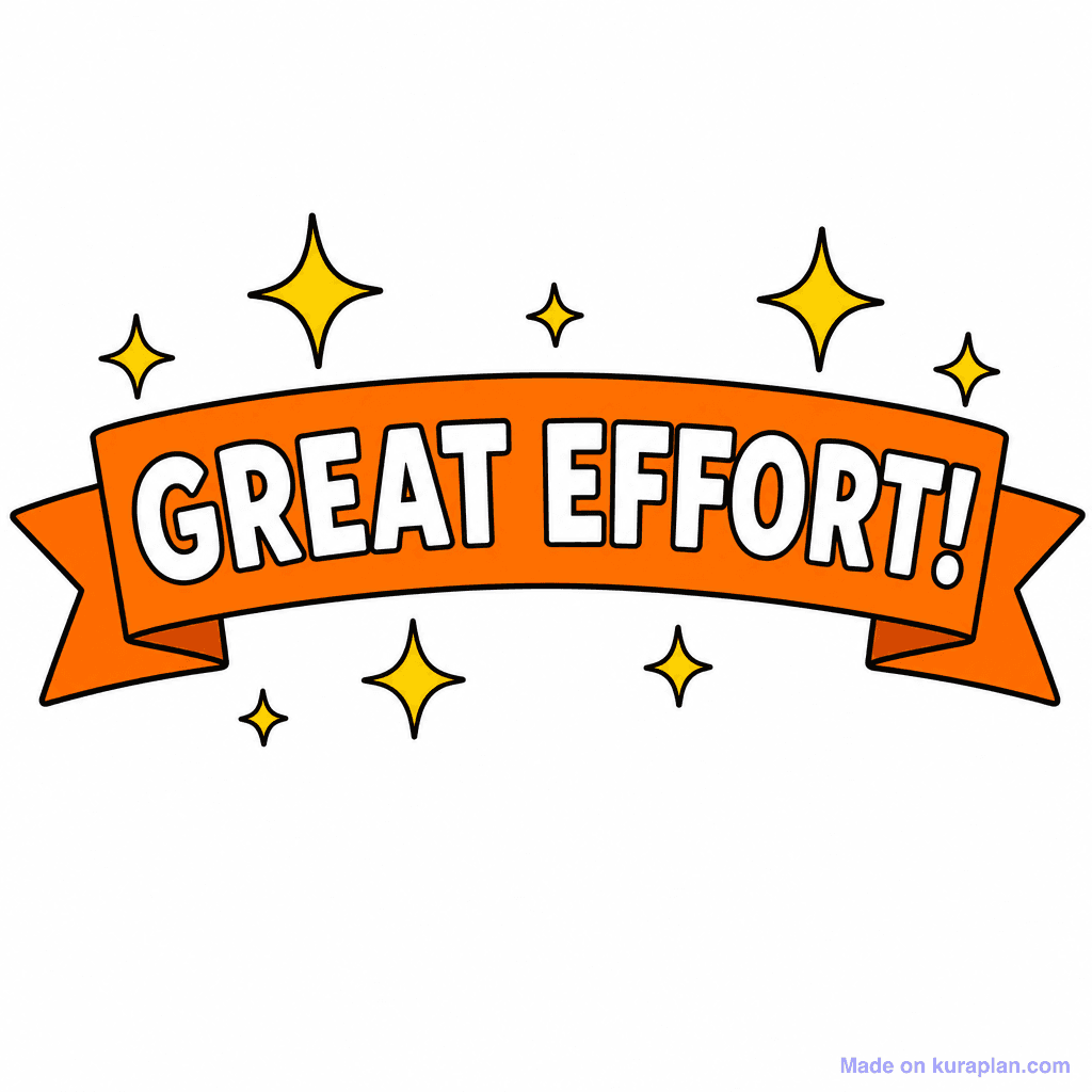 Great Effort Banner Sticker