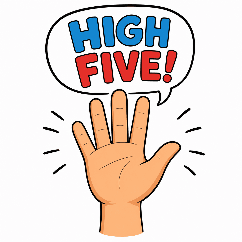 High Five Hand Sticker