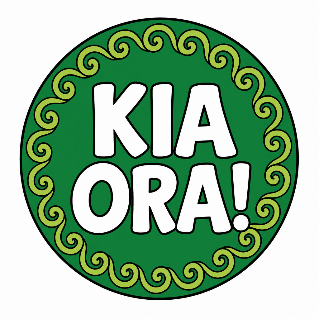 Kia Ora Round Sticker