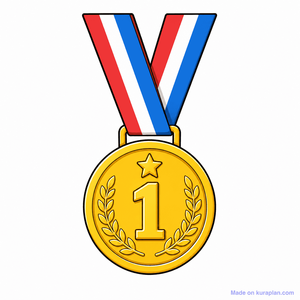 Gold Medal Sticker