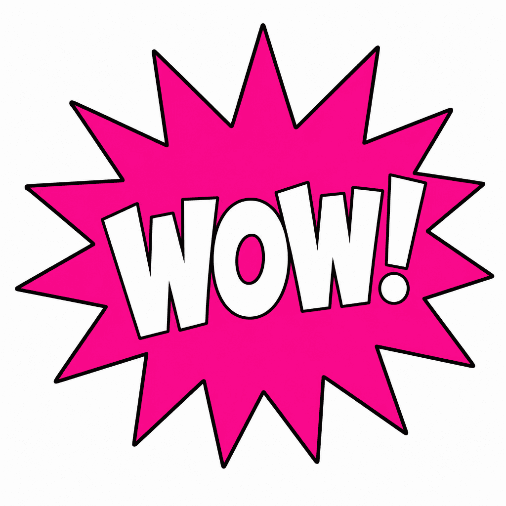 WOW Burst Sticker