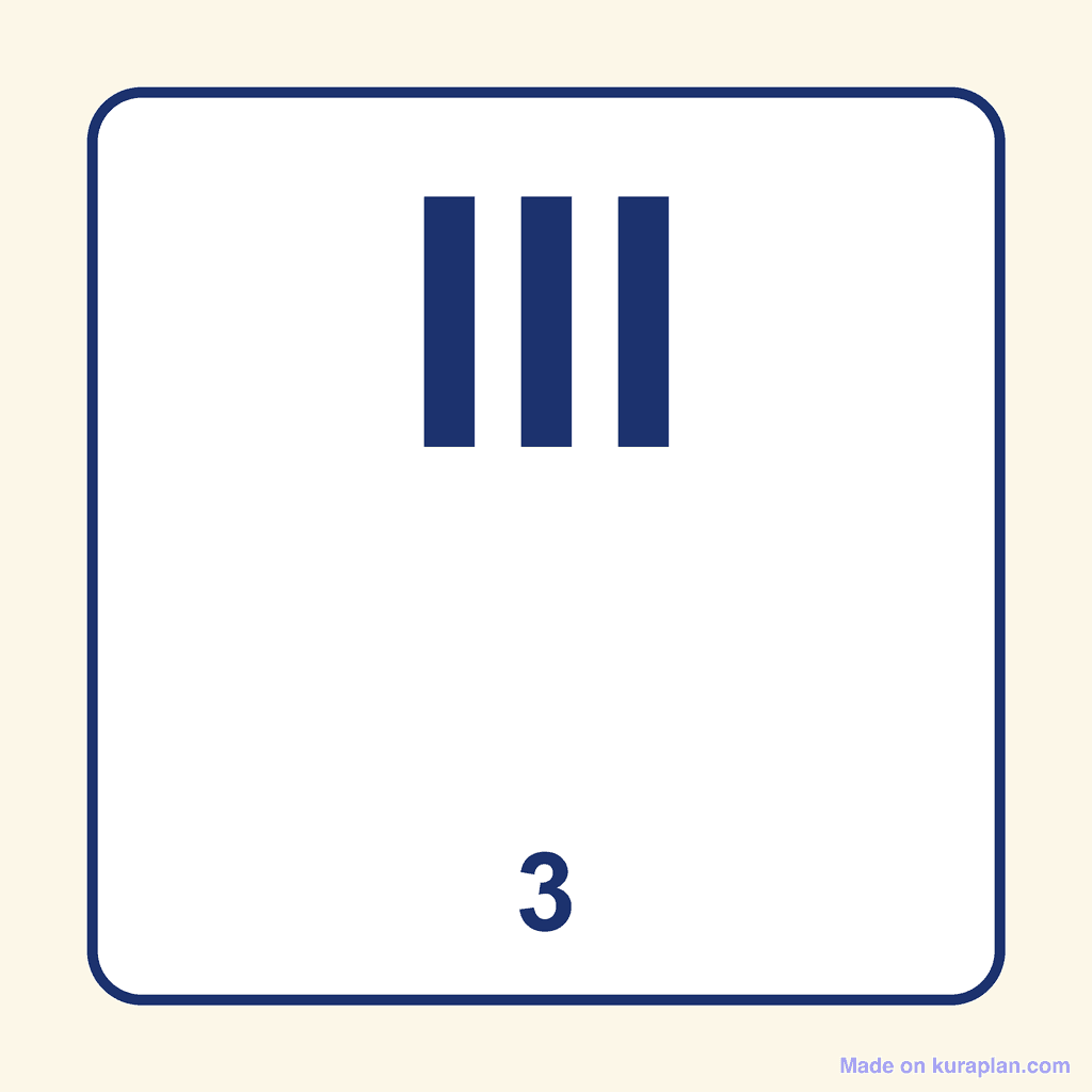 Roman Numeral — III (3)