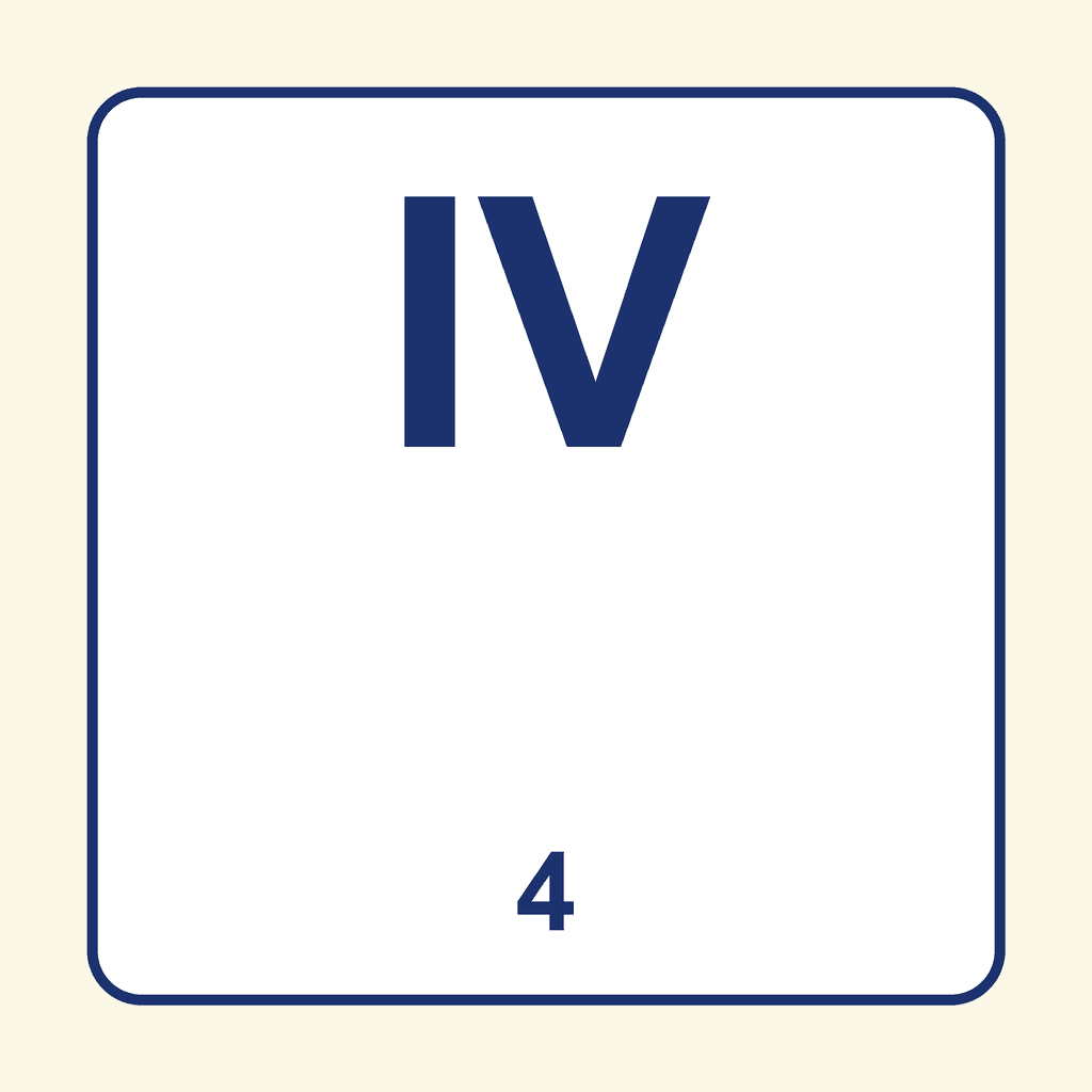 Roman Numeral — IV (4)