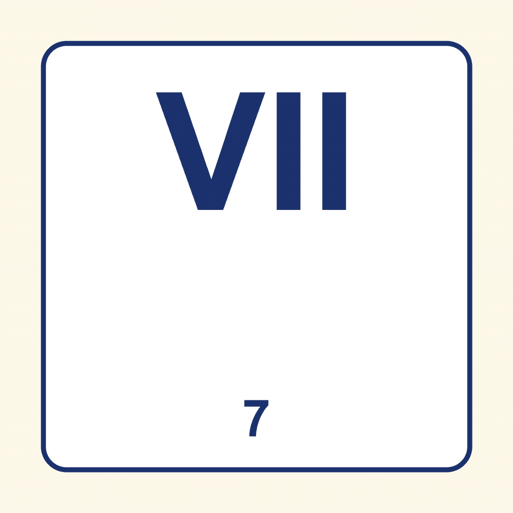 Roman Numeral — VII (7)