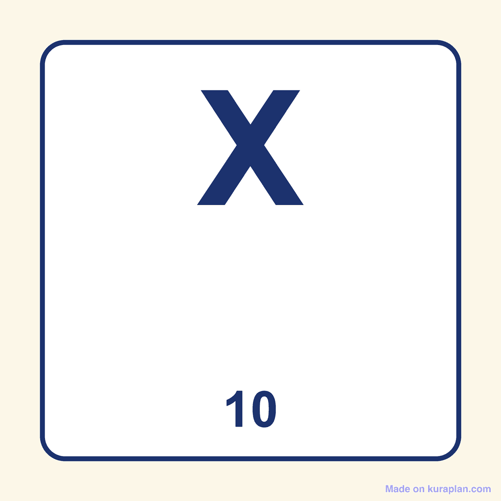 Roman Numeral — X (10)