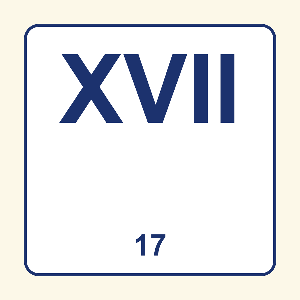 Roman Numeral — XVII (17)