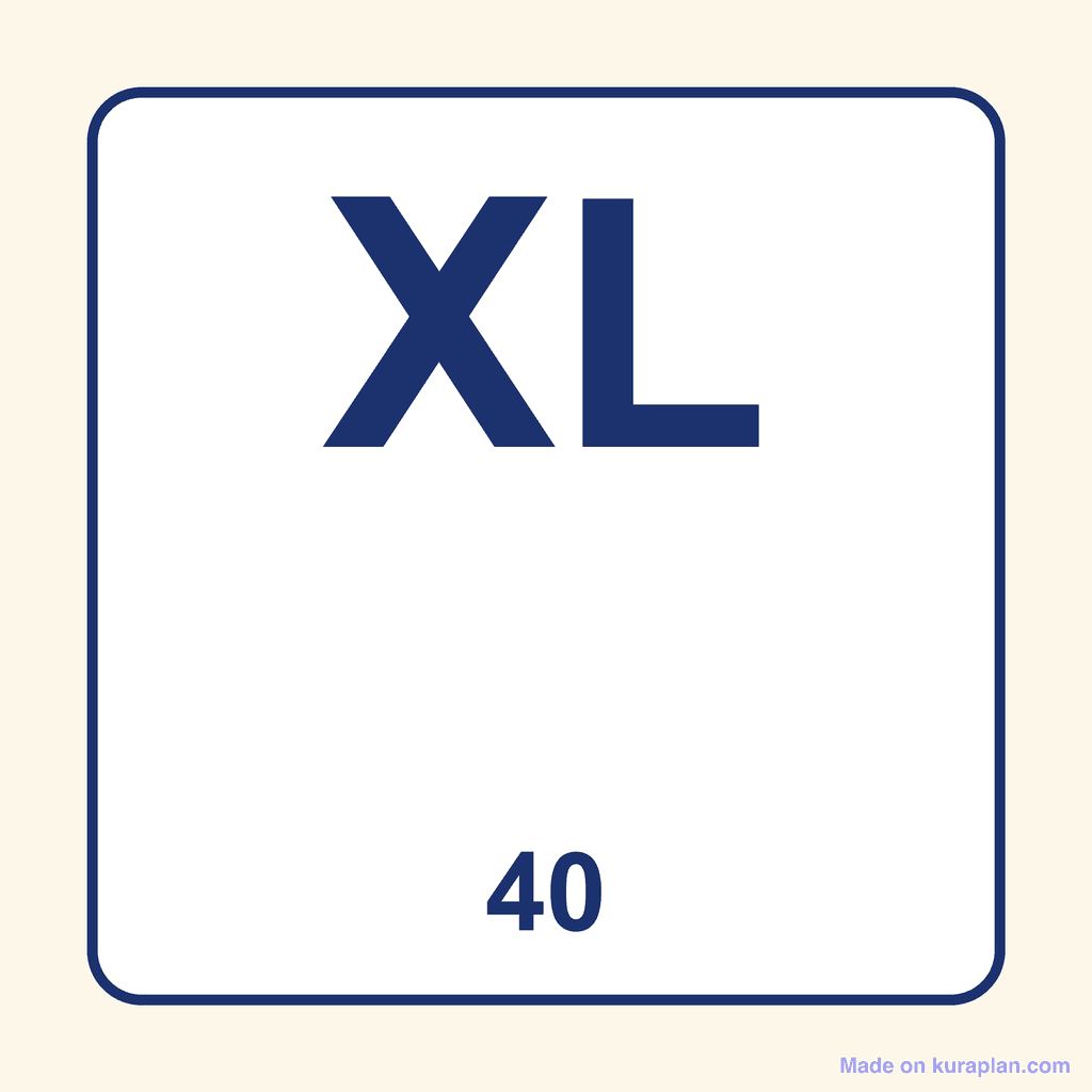Roman Numeral — XL (40)