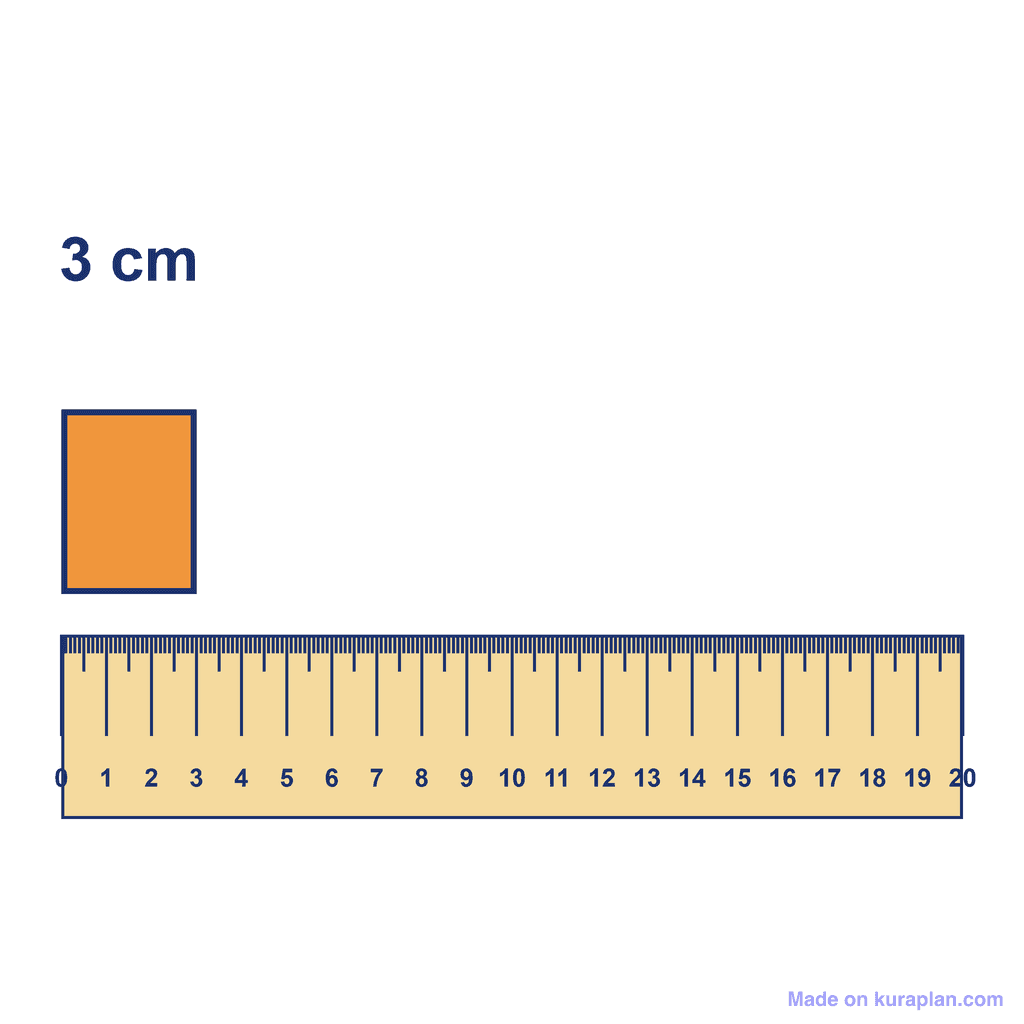 Ruler — Object Measuring 3 cm