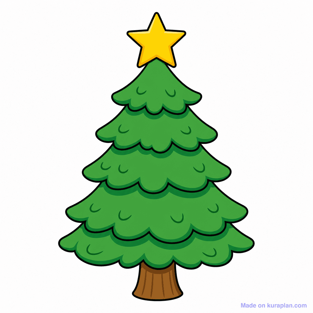 Seasonal Christmas Tree Decorated
