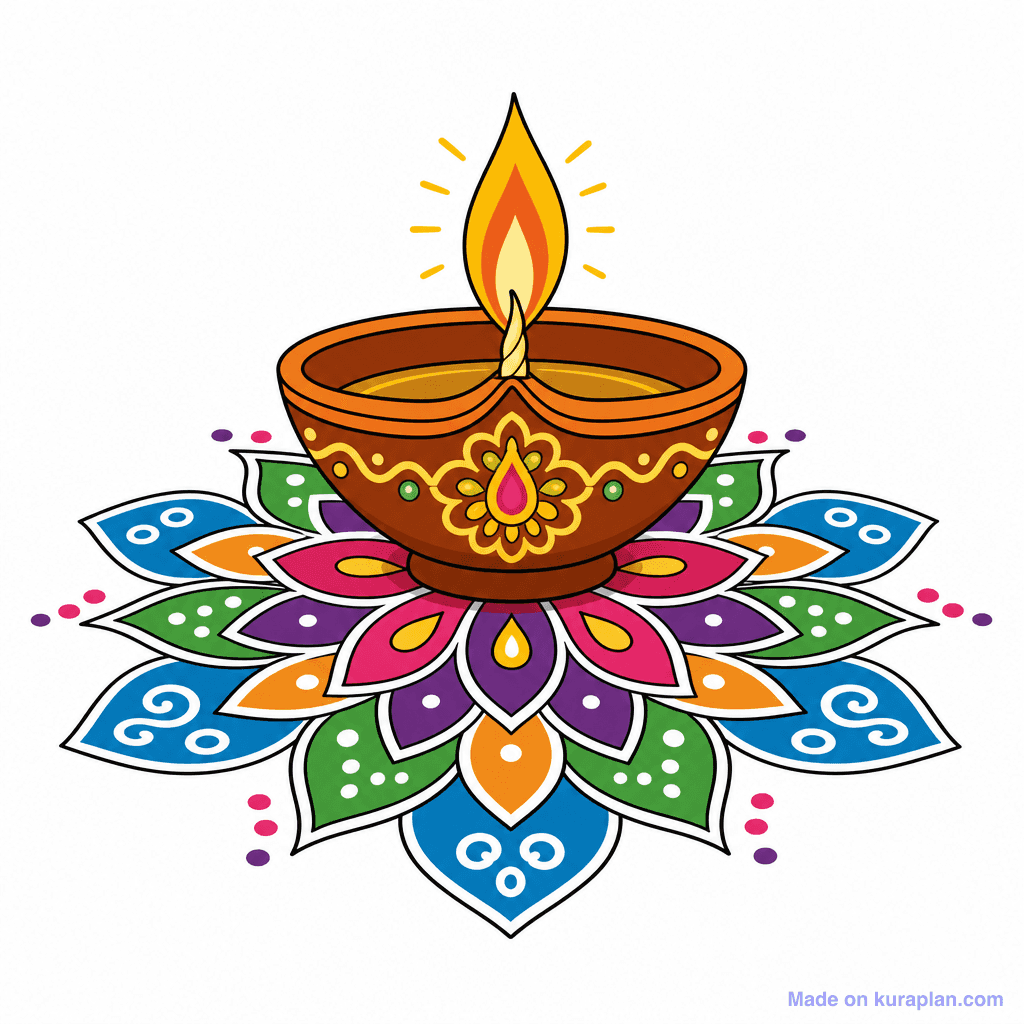 Seasonal Diwali Diya Lamp Solo