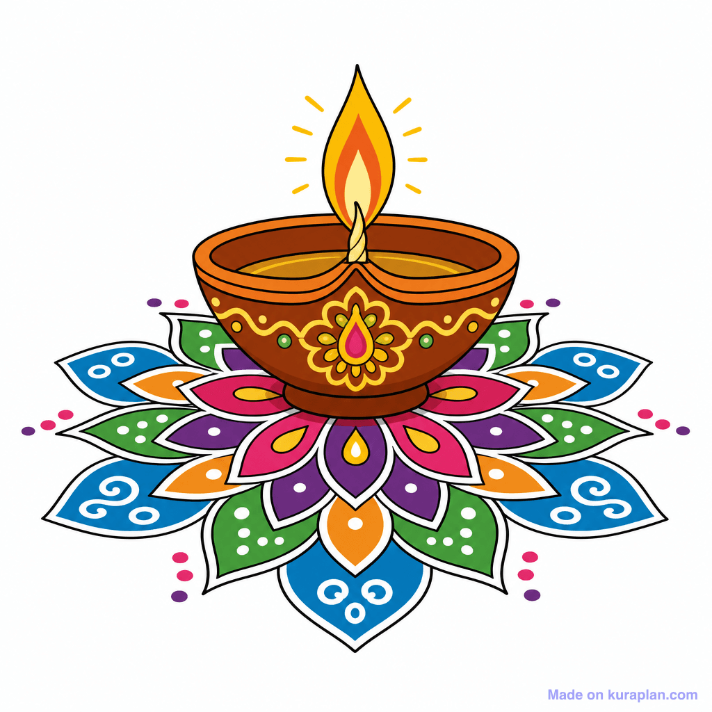Seasonal Diwali Diya Lamp Solo