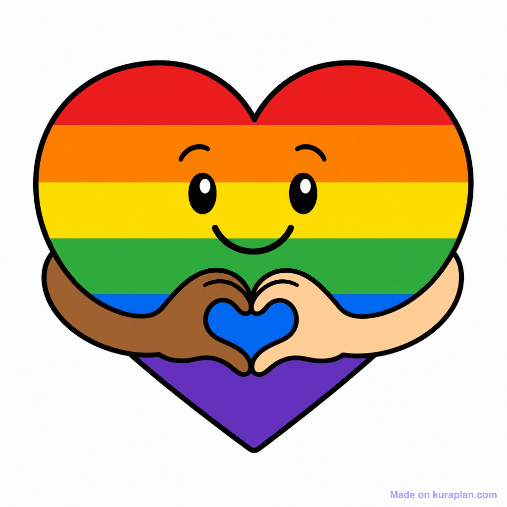Seasonal Pride Rainbow Heart