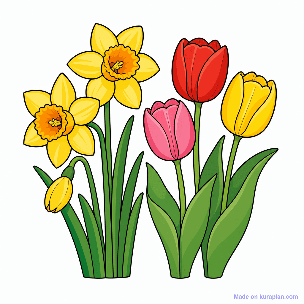 Seasonal Spring Flowers Bunch