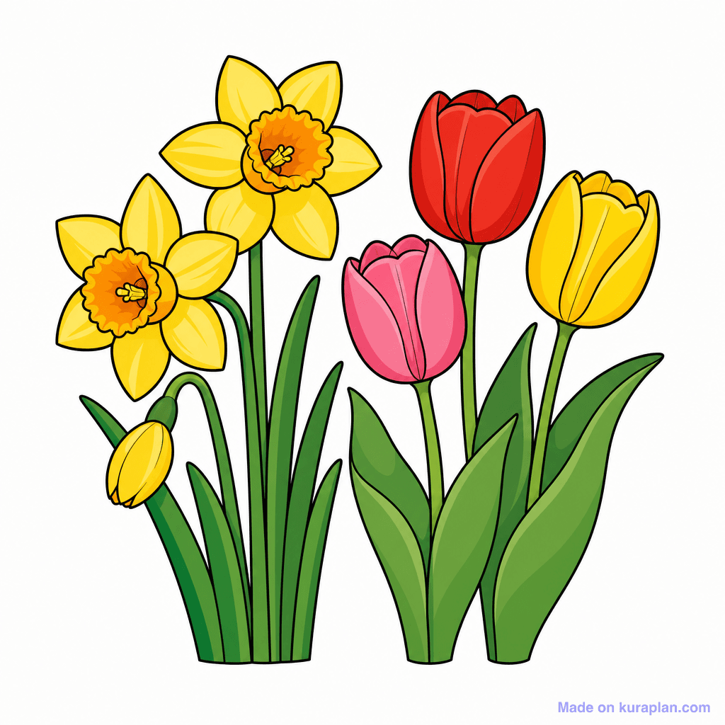 Seasonal Spring Flowers Bunch