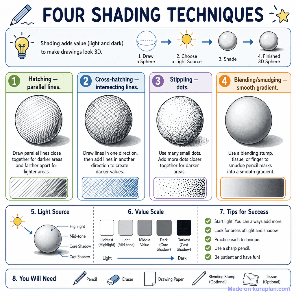 Four Shading Techniques (detailed)