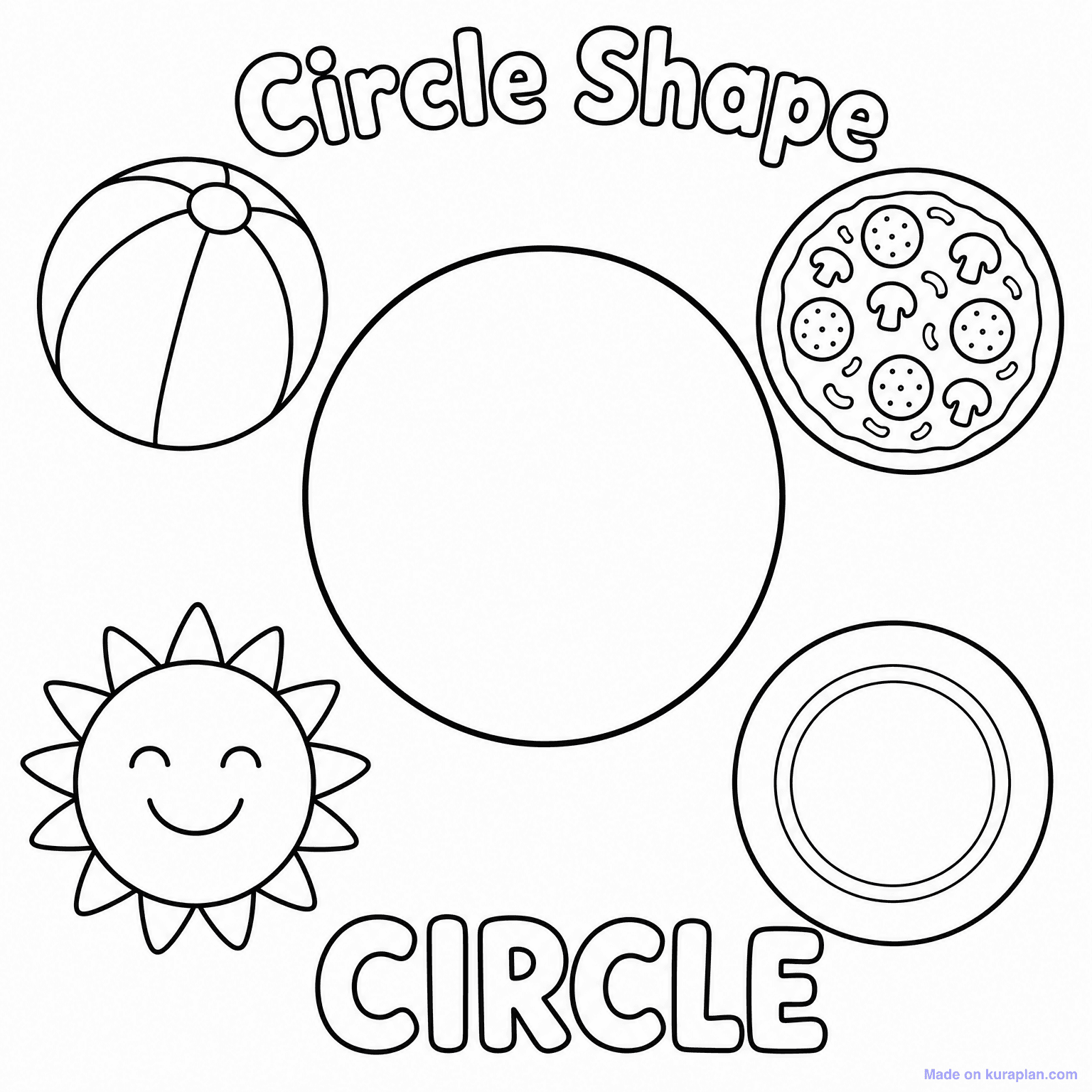 Circle Shape — Coloring Page