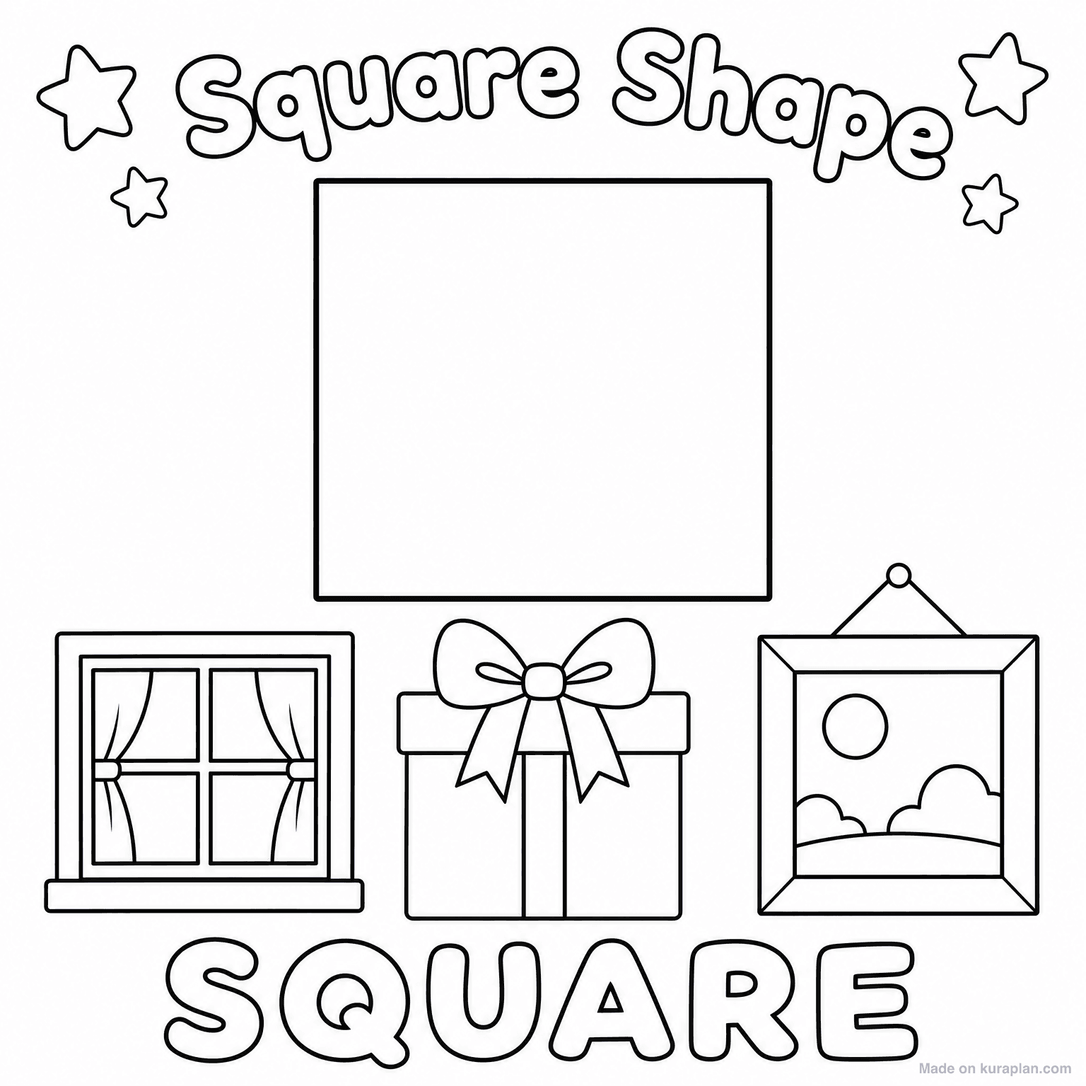 Square Shape — Coloring Page