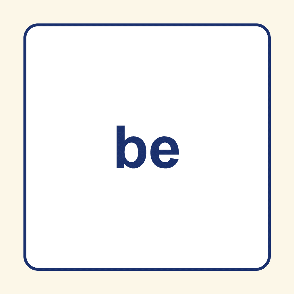 Sight Word — be